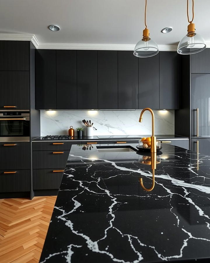 Sophisticated Nero Marquina Marble