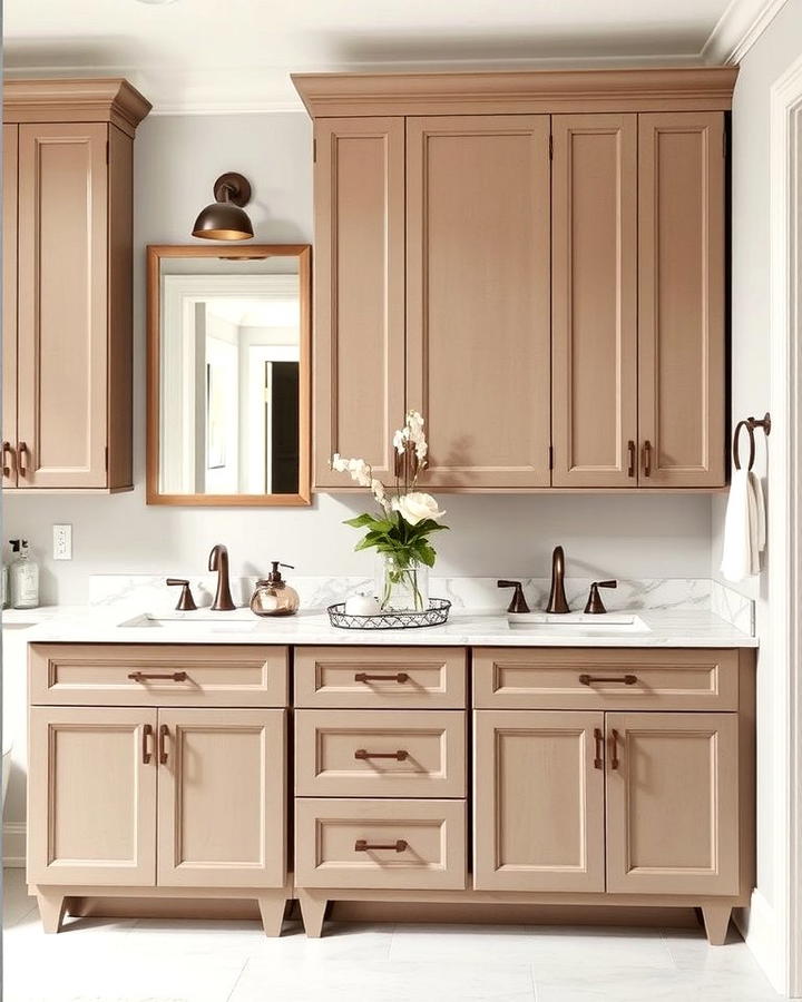 Sophisticated Taupe Cabinets