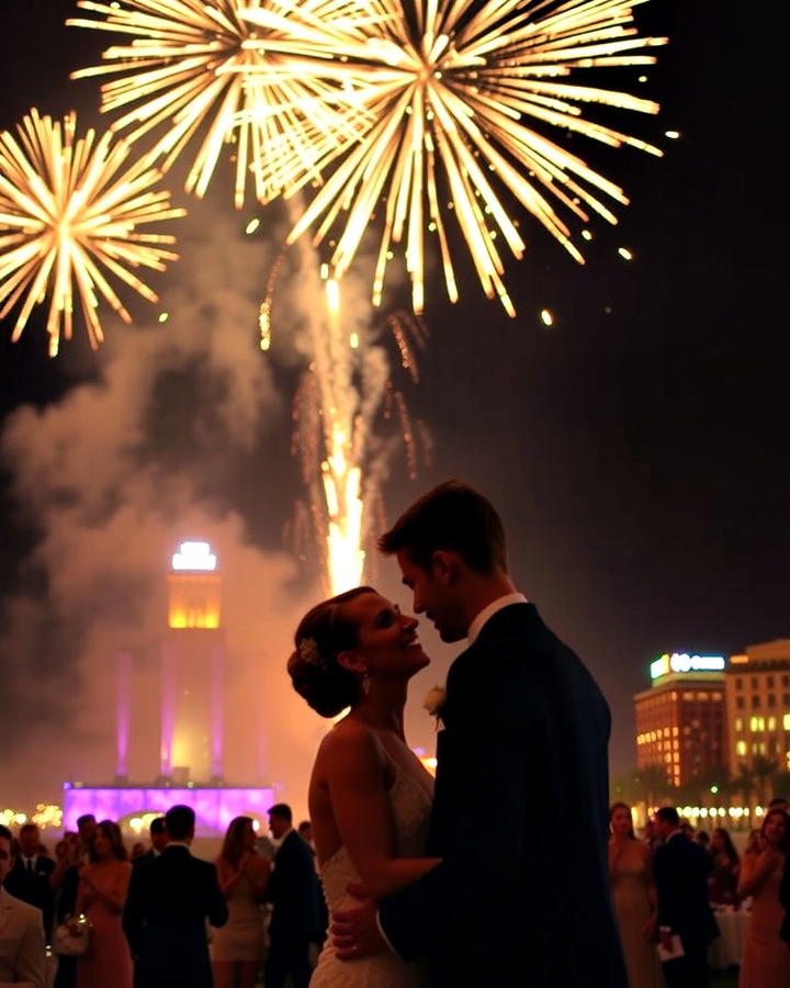 Sparkling Fireworks Finale Wedding