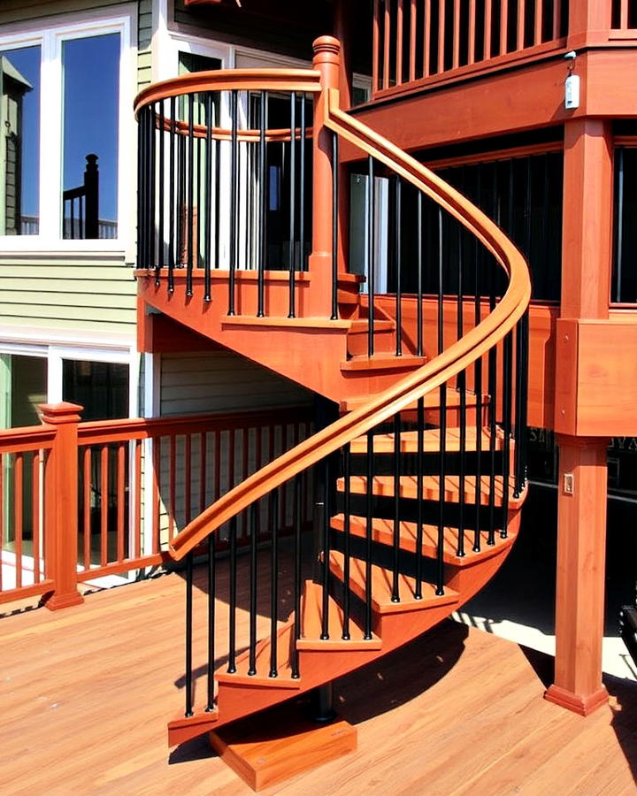 Spiral Deck Stairs Idea