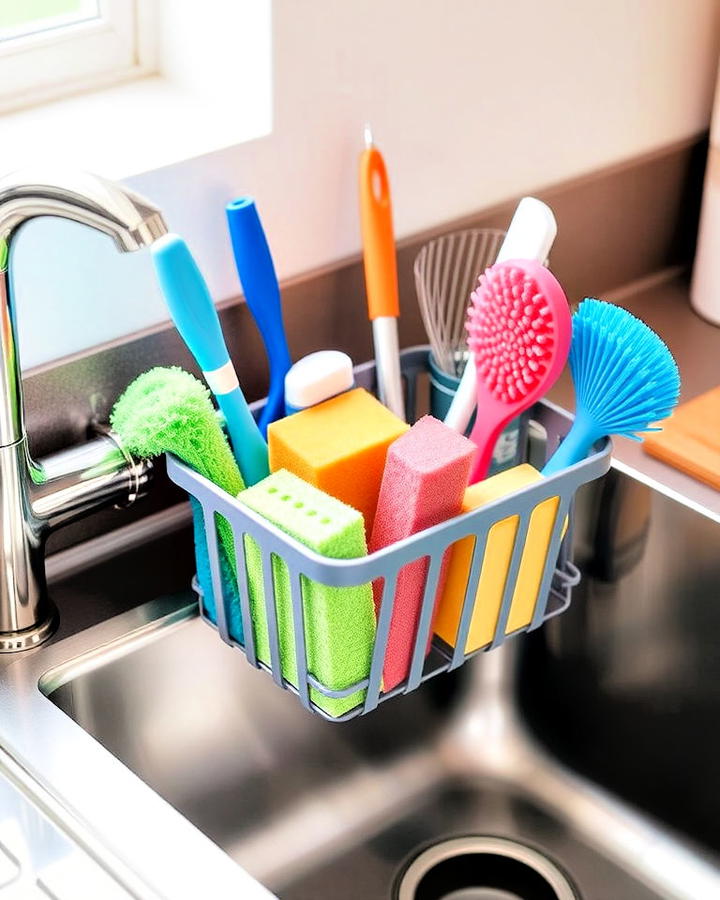 Sponges in a Sink Caddy