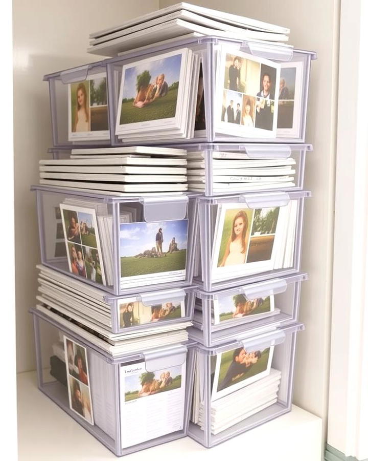Stackable Photo Bins