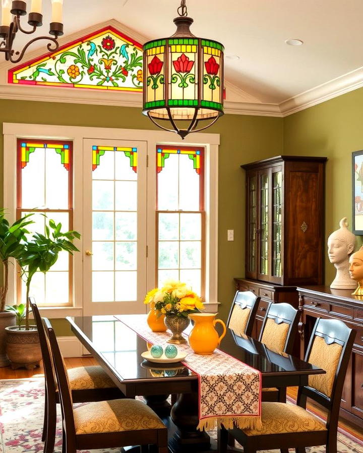 Stained Glass Accents for a Colorful Touch