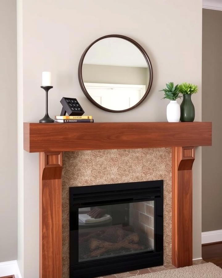 Stained Wood Mantel