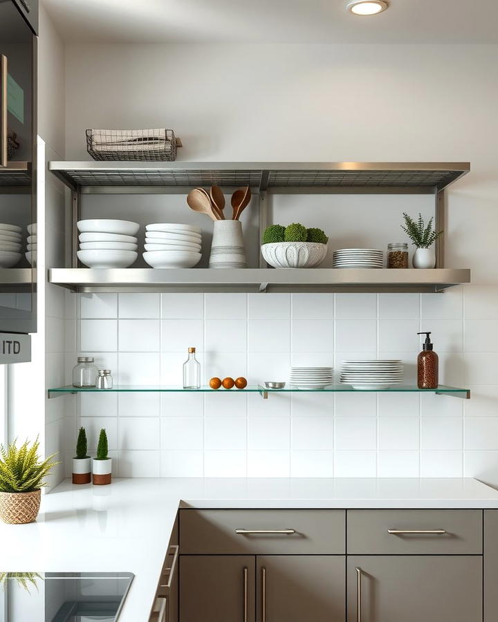 Stainless Steel Open Shelving