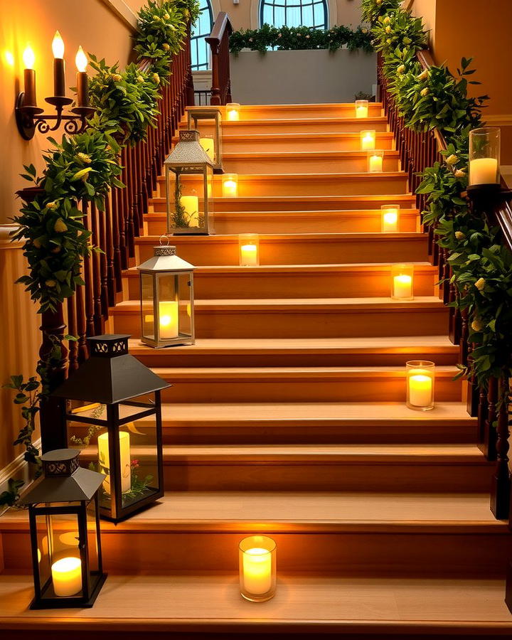 Stairway Candles for a Dramatic Entrance