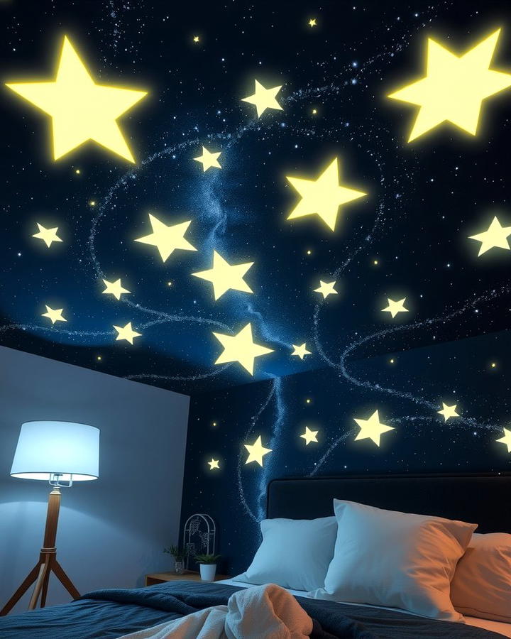 Starry Night Ceiling Wallpaper