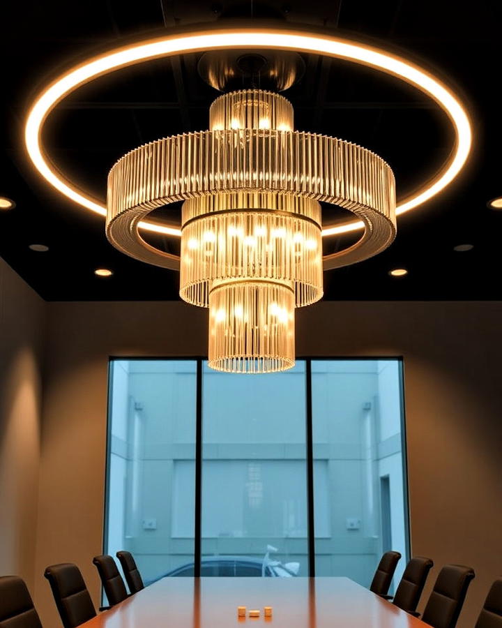 Statement Lighting Fixture Conference Room