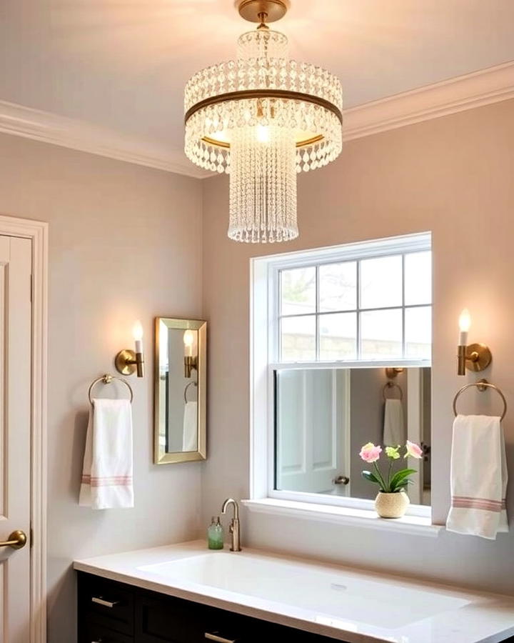 Statement Lighting to Enhance Bathroom