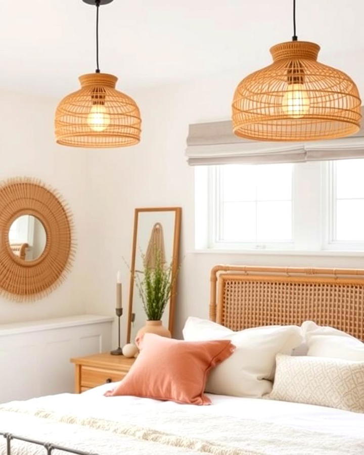 Statement Lighting with Rattan Pendants