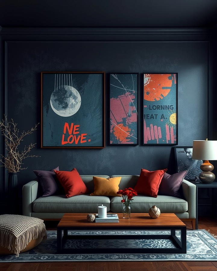 Statement Wall with Dark Hues