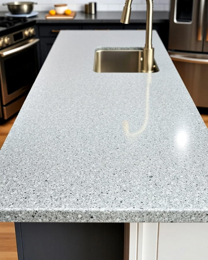 Steel Gray Granite Countertop for Contemporary Charm