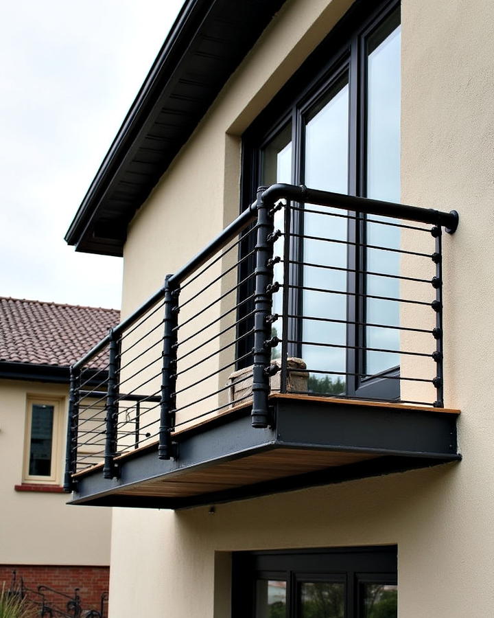 Steel Pipe Balcony Railing