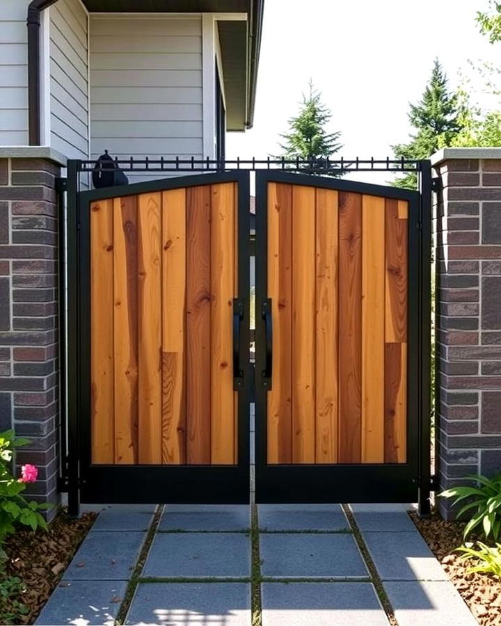 Steel and Wood Combination Gate