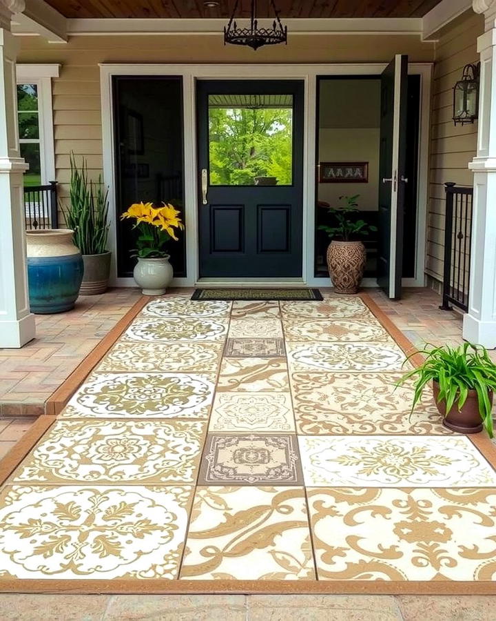 Stenciled Concrete Designs