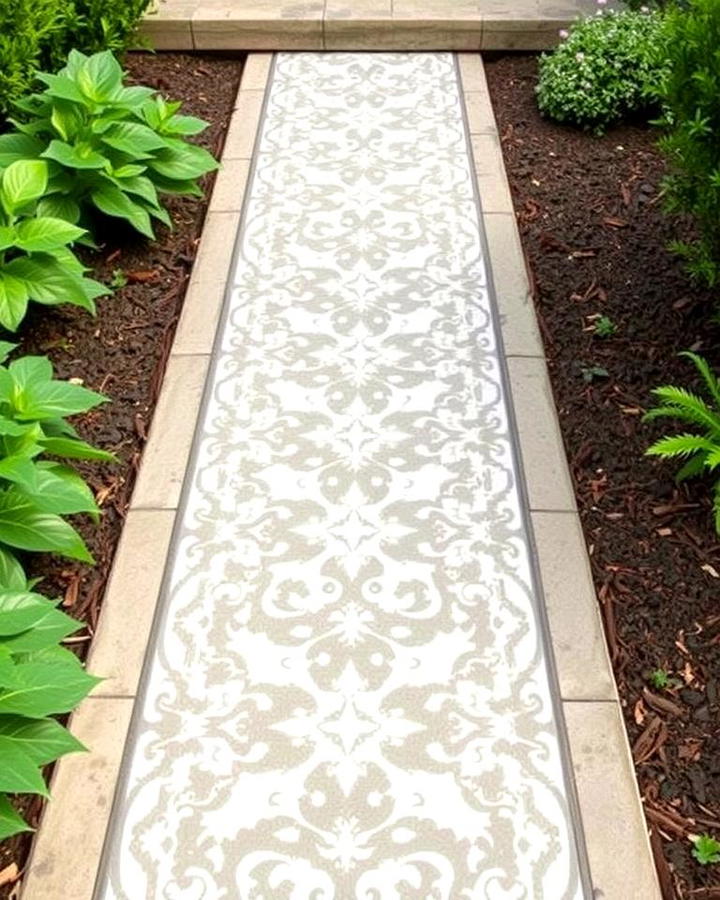 Stenciled Concrete for Unique Patterns