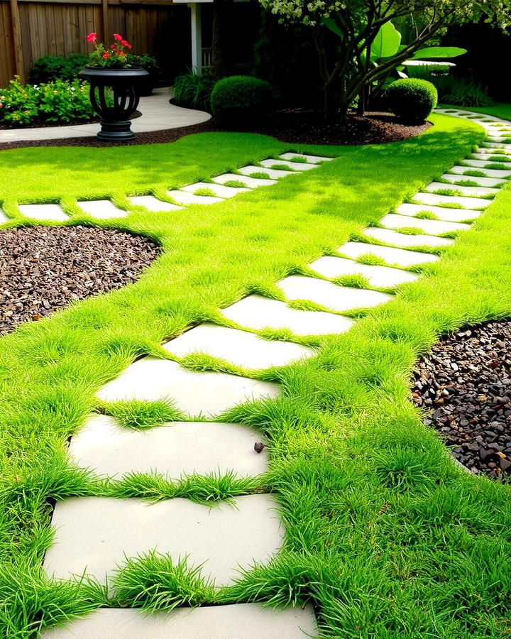 Stepping Stone Paver Pathway