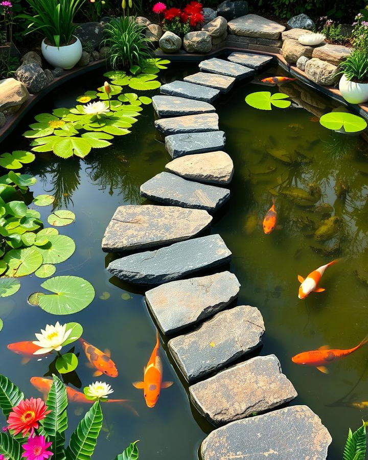 Stepping Stones in a Garden Pond