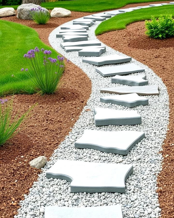 Stepping Stones with Gravel Base