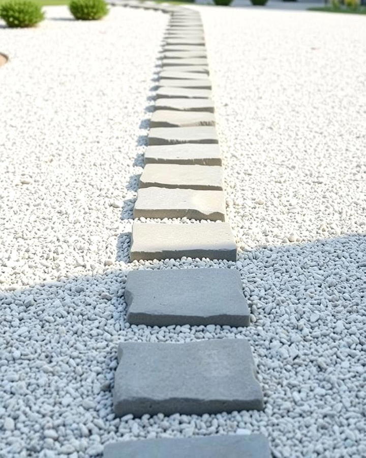 Stepping Stones with Gravel Surround