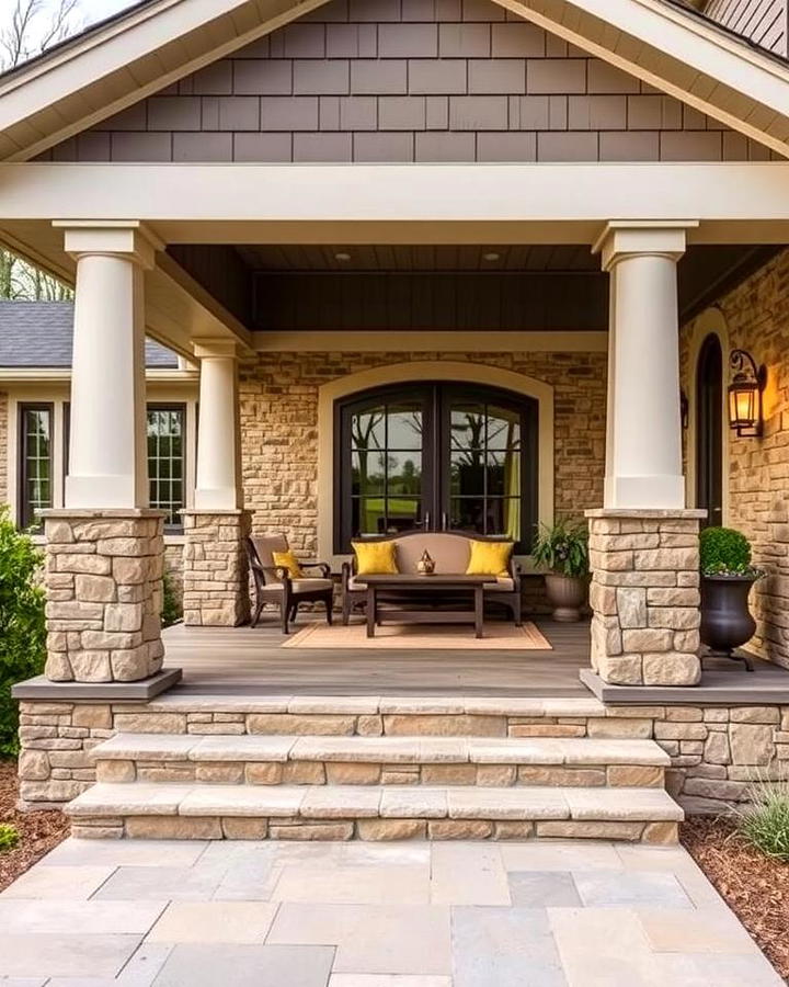 Stone Accented Porch