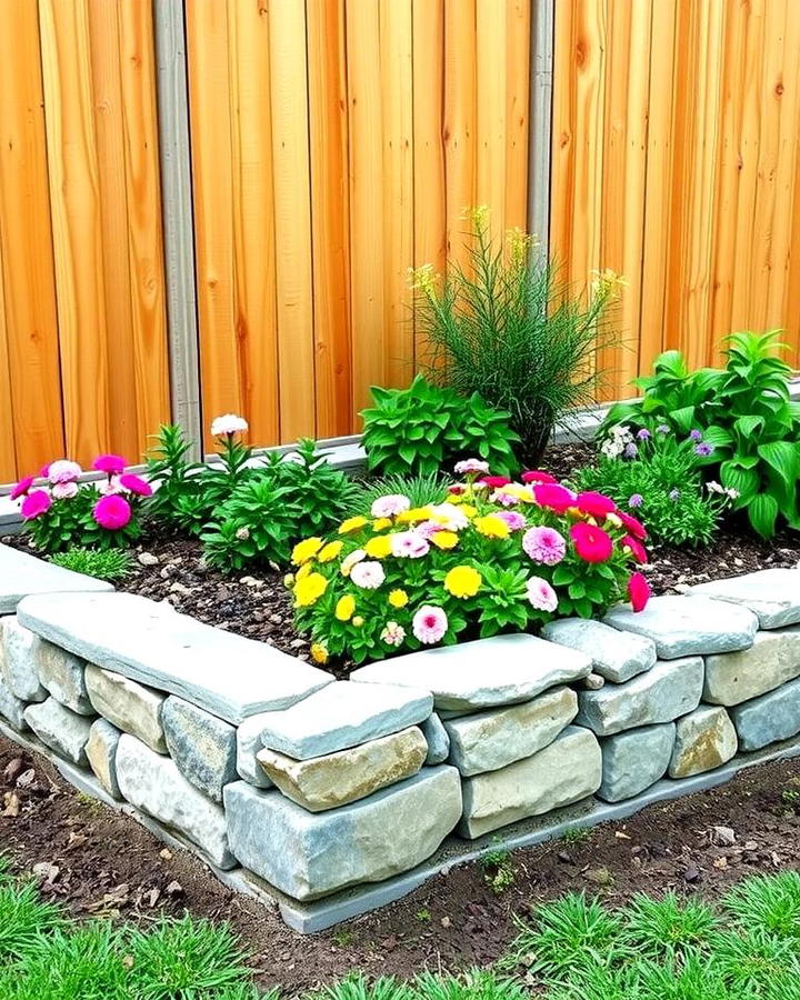 Stone Edged Garden Beds