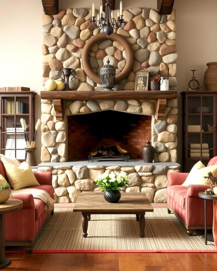 Stone Fireplace as a Focal Point