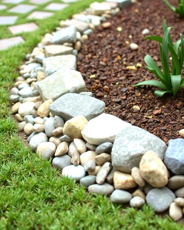 Stone and Pebble Edging