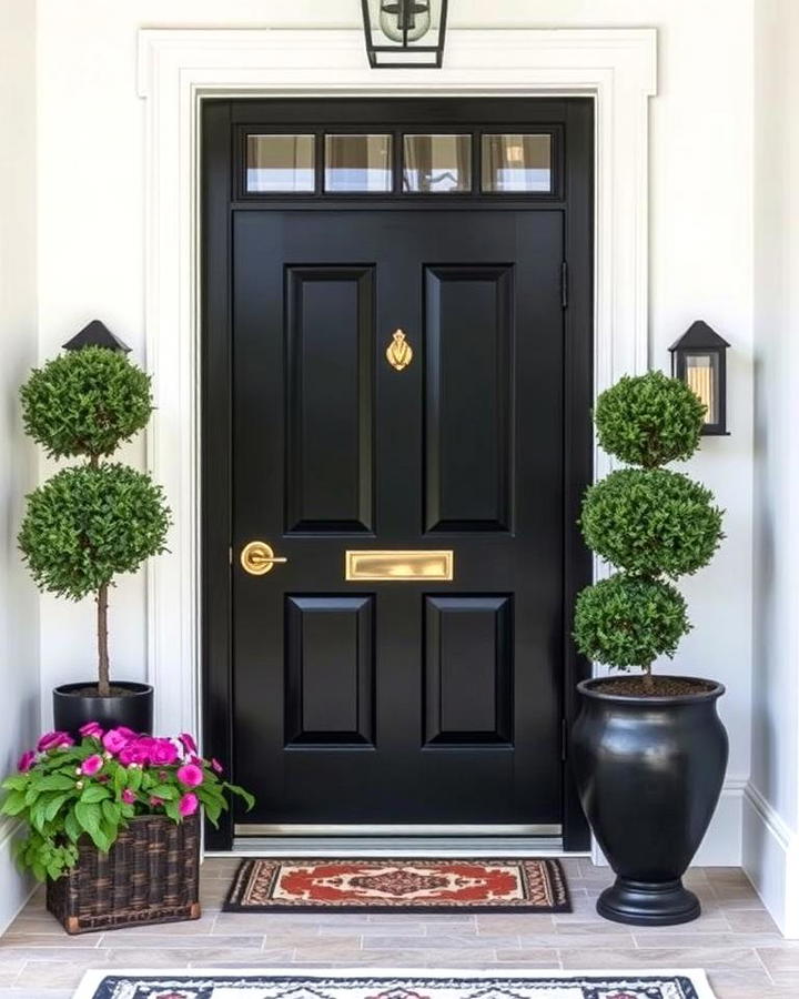 Striking Black Front Door