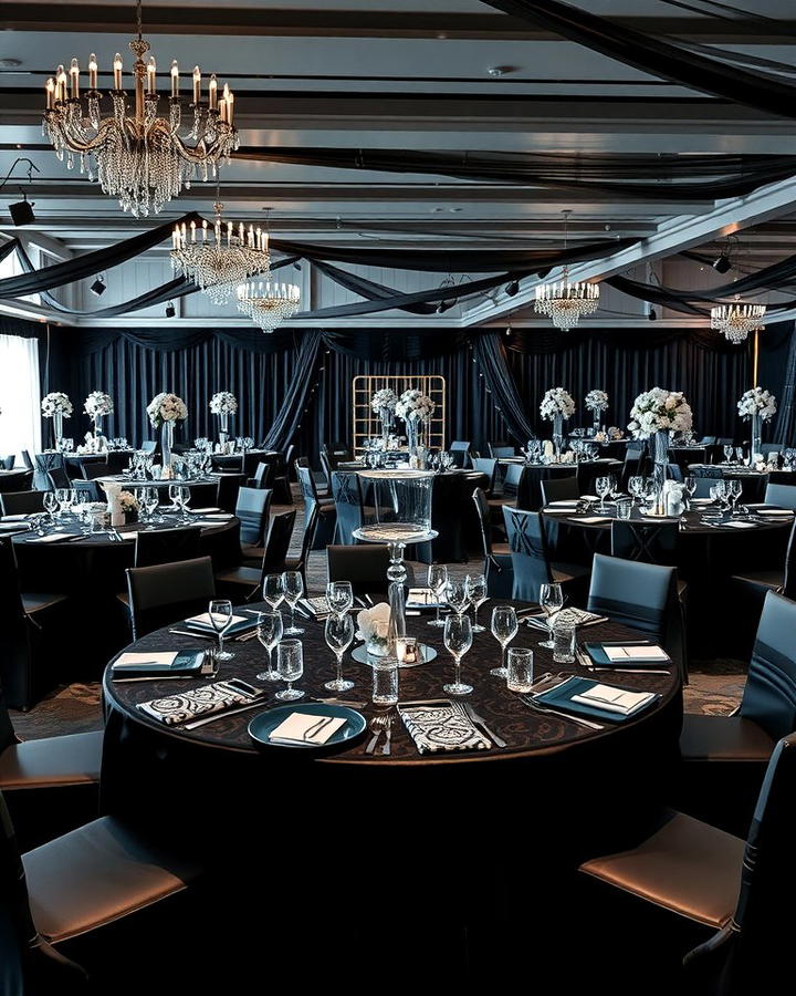 Striking Black and White Table Settings