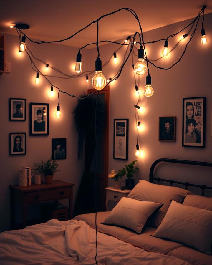 String Lights with Dark Accents