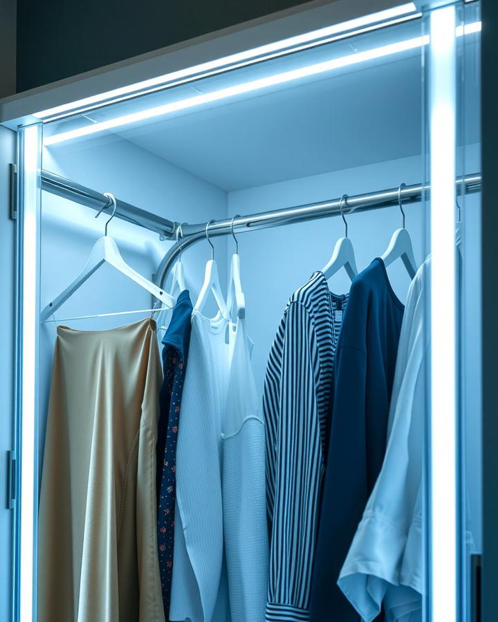 Strip Lighting Along Closet Rods