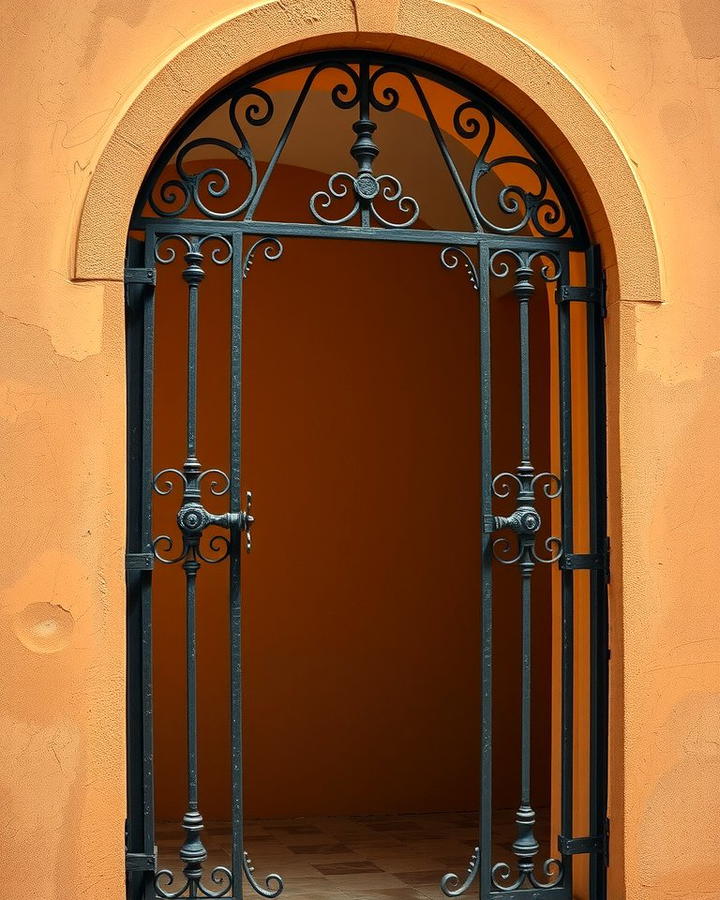 Stucco and Iron Door Frames