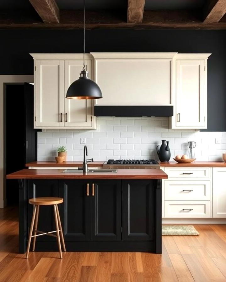 Stylish Contrast with Dark Accents