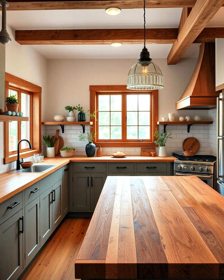 Stylish Kitchen Butcher Block Countertop