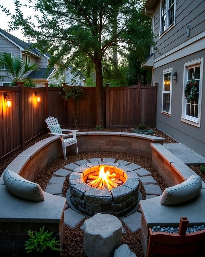 Sunken Fire Pit Area