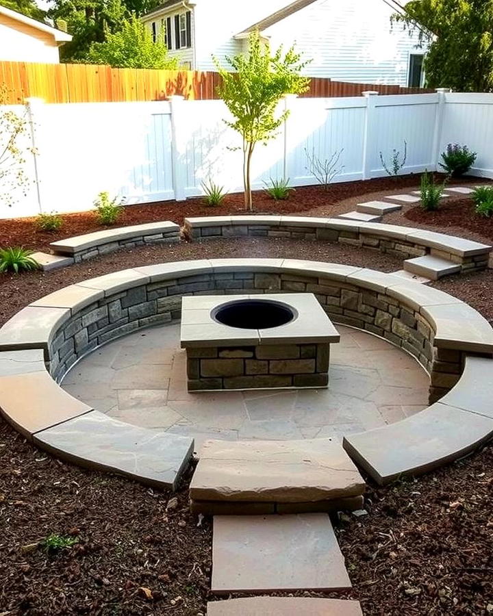 Sunken Flagstone Fire Pit