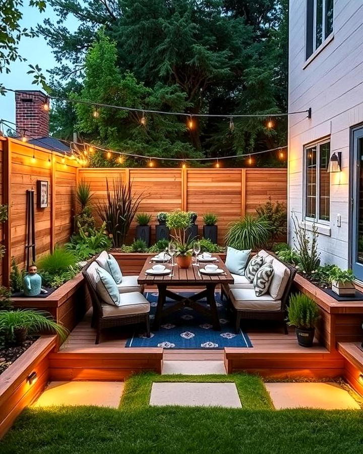 Sunken Outdoor Dining Space