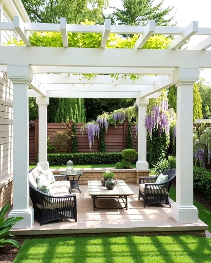 Sunken Patio with Pergola