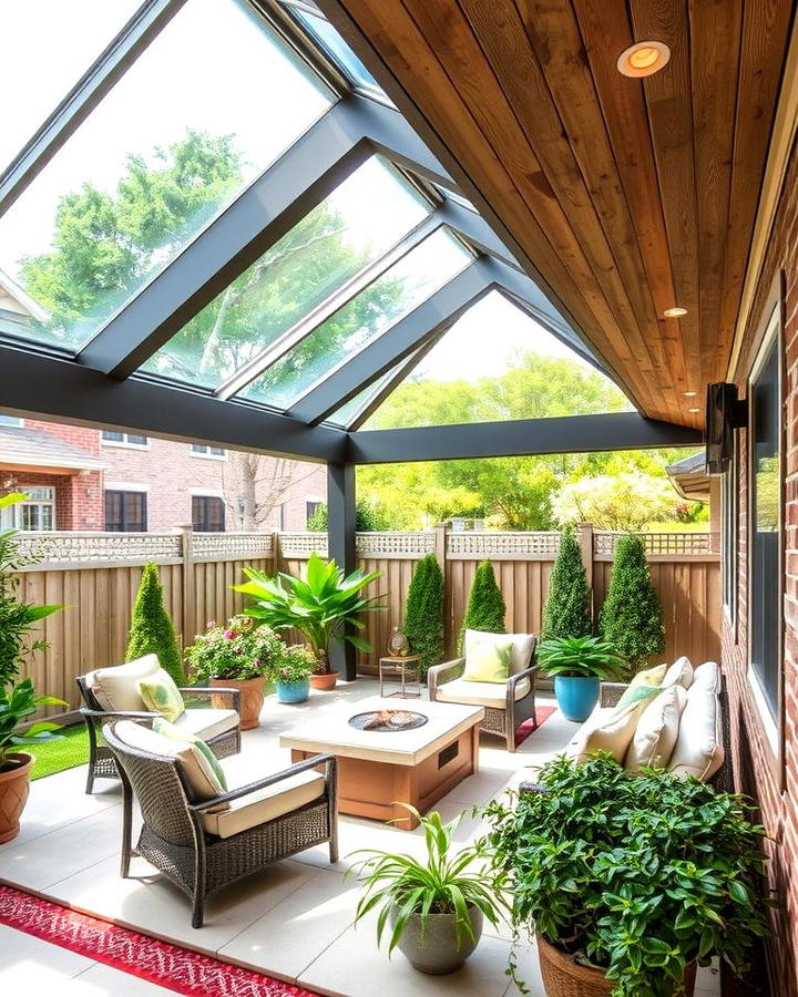 Sunken Patio with Skylight