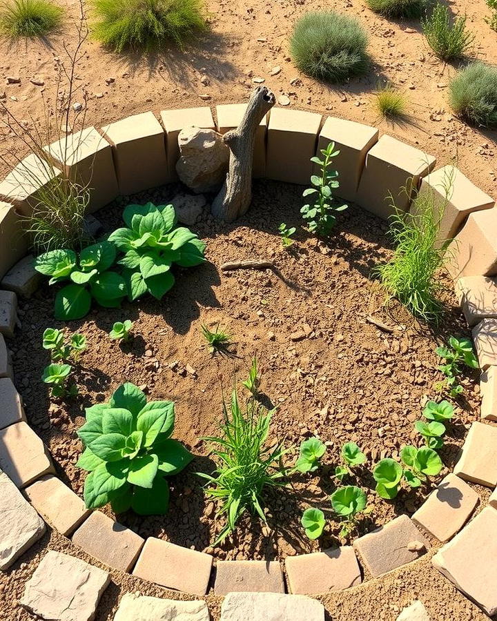 Sunken Round Garden Bed