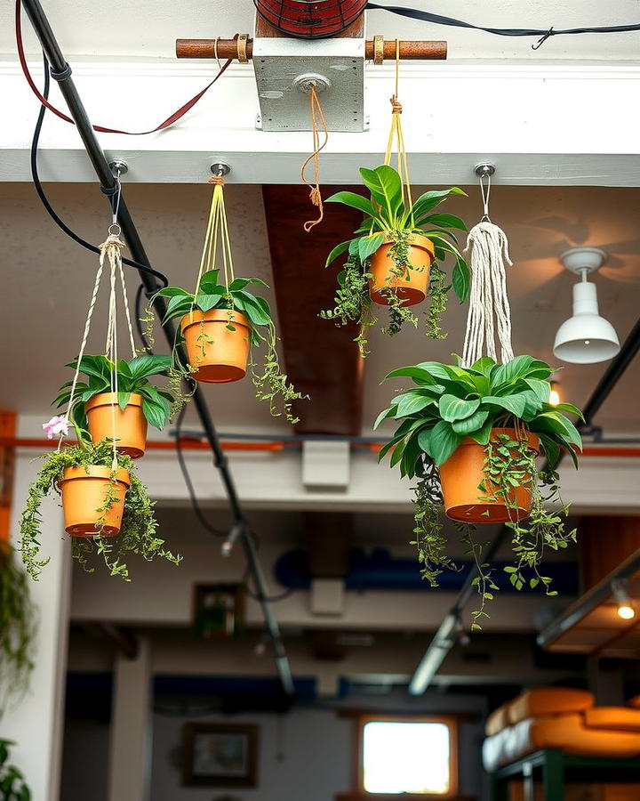 Suspended Plants for Organic Appeal