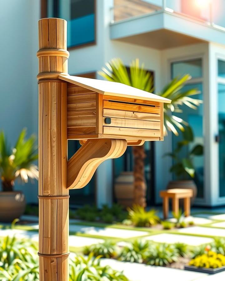 Sustainable Bamboo Mailbox Post