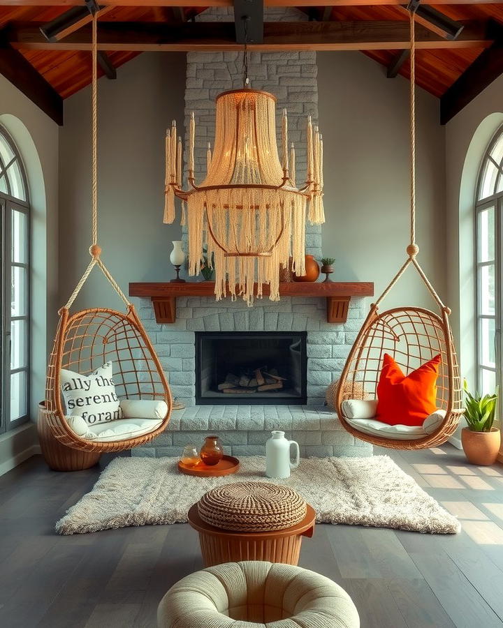 Swing Chairs by the Fire