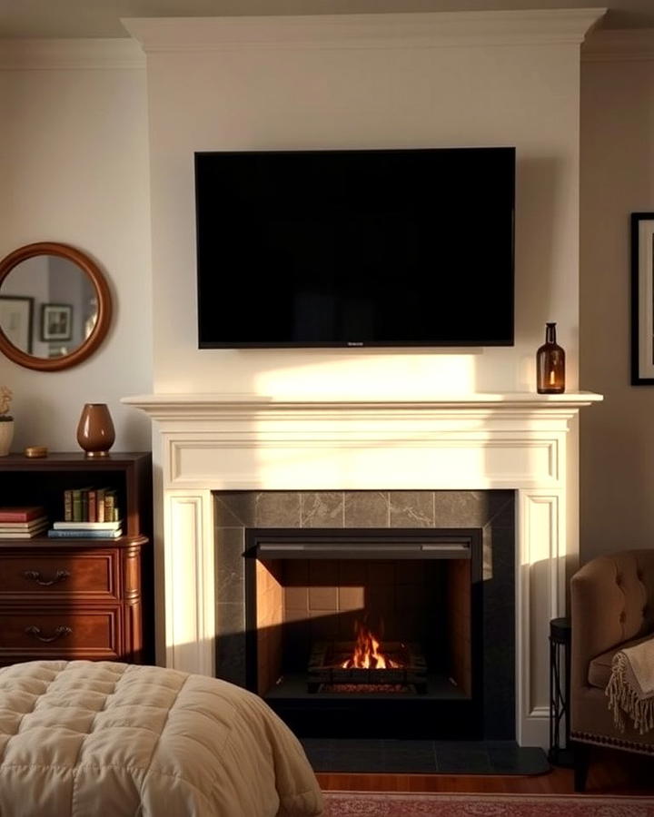 TV Positioned Above a Fireplace