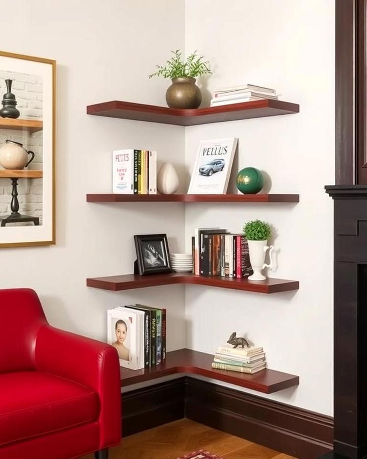 Tapered Corner Bookshelves