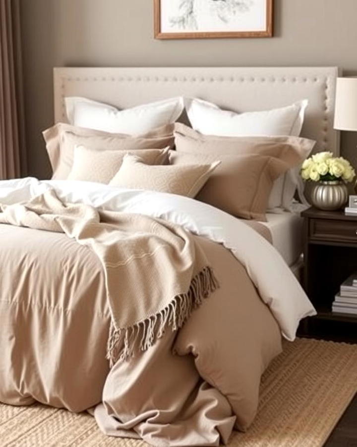 Taupe Bedding Layers