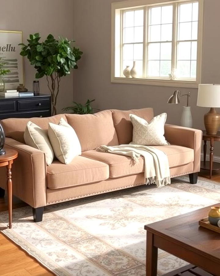 Taupe Sofa as a Statement Piece