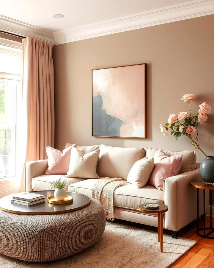 Taupe and Blush Pink Accents