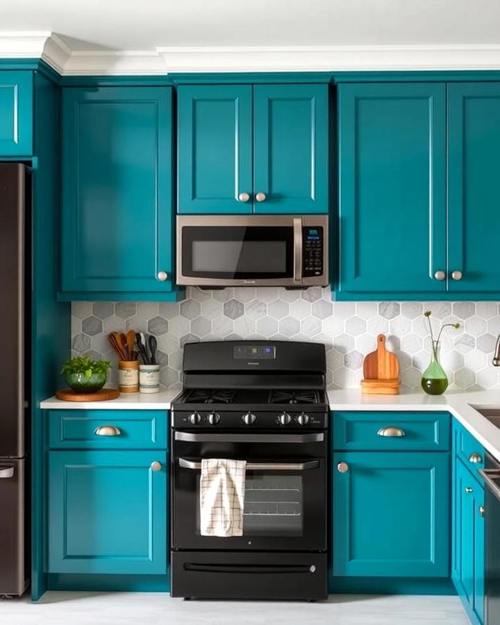 Teal Cabinets